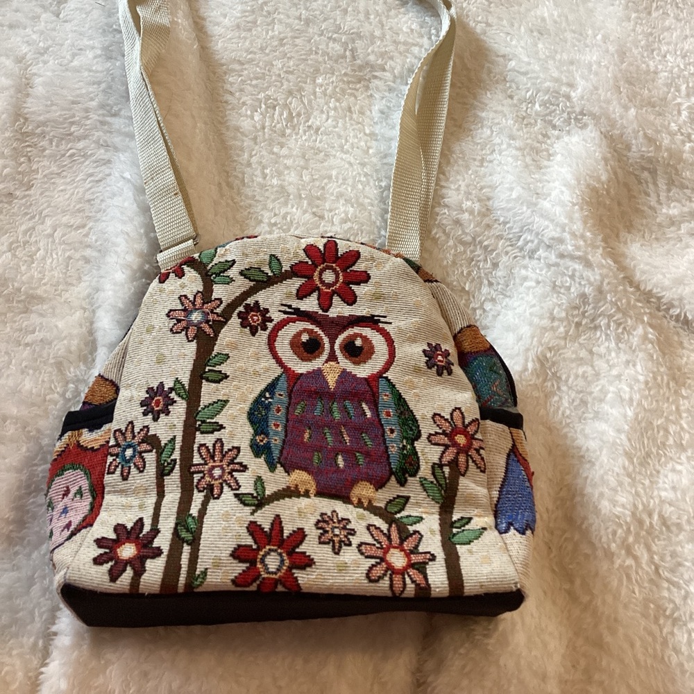 canvas owl bag